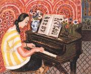 Henri Matisse woman at tbe piano oil